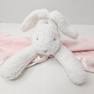 Bunnies By The Bay Lovey Pink Security Blanket White Bunny Plush Stuffed Animal